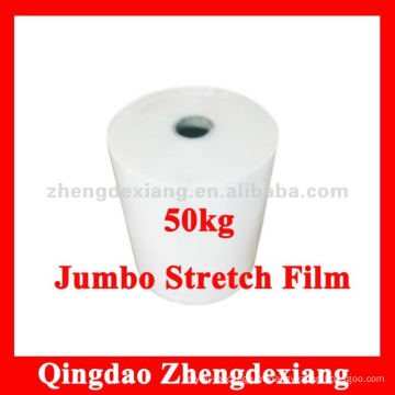 Filme extensível de rolo jumbo usado para rebobinagem - 50 kg